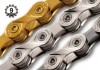 Цепь инд. 116 зв. 1/2x11/128 KMC X9 gold